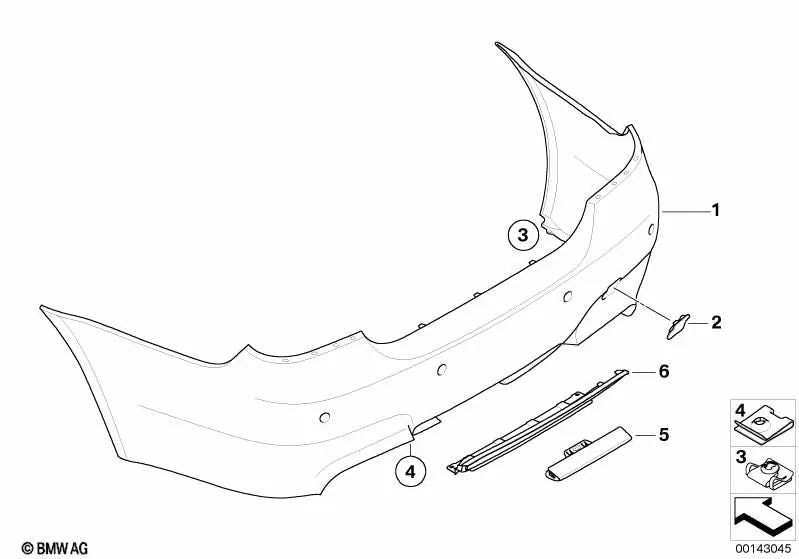 Primed tow hook cap for BMW E60 5 Series (OEM 51127898121). Original BMW.