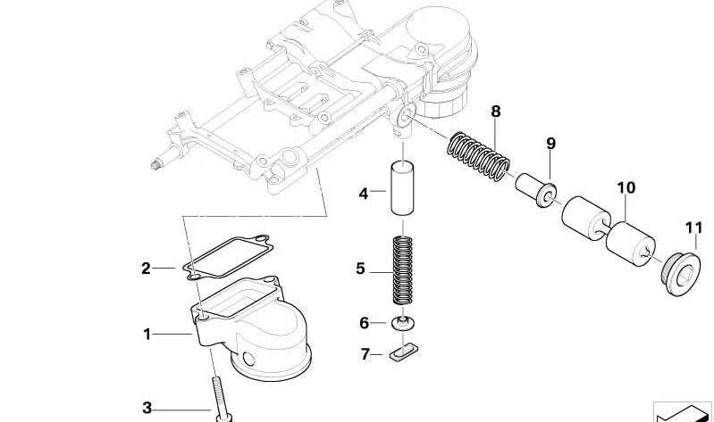 Metal Board OEM 11417503932 para BMW E82, E88, E90, E91, E92, E93, E60, E61, F10, F11, E63, E64, E65, E66, F01, F02, E71, E71, E89. BMW original.