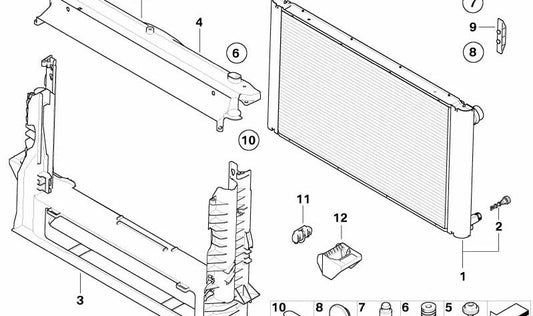 Module holder for BMW 5 Series E60, E61 (OEM 17117787443). Genuine BMW