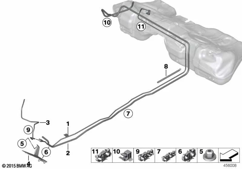 Conducto de aire de limpieza para BMW Serie 3 F30N, F31N, Serie 4 F32, F32N, F33, F33N, F36, F36N (OEM 16137407289). Original BMW.