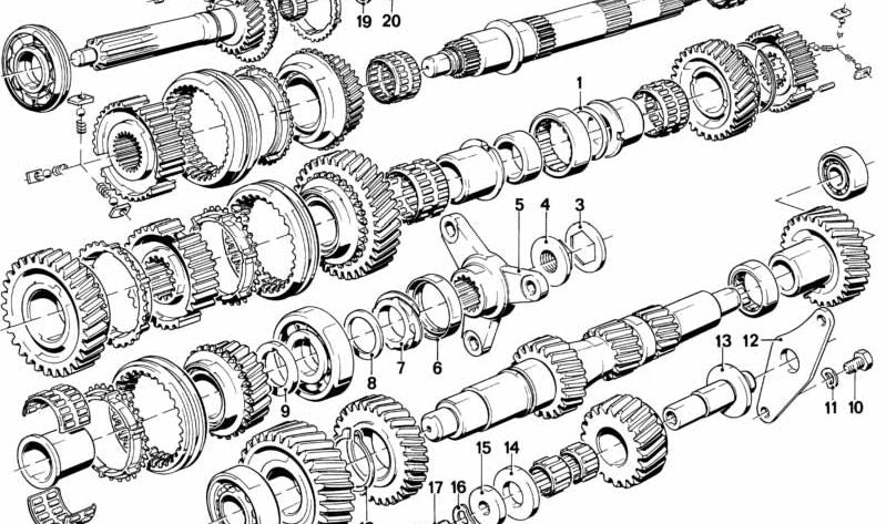 OEM 23221490119 accountckilometers transmission gear for BMW E21, E30, E12, E28, E24, E23. Original BMW.