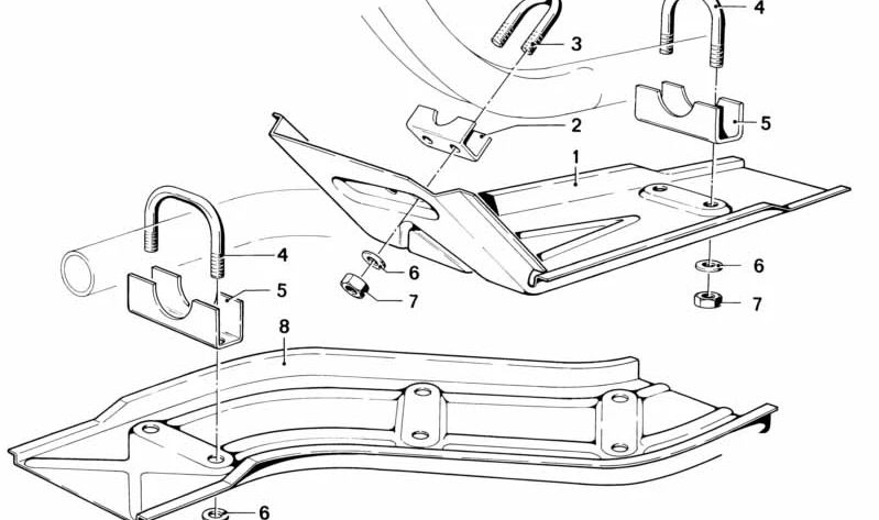 OEM Escape Support 18211245517 per BMW E21. BMW originale.