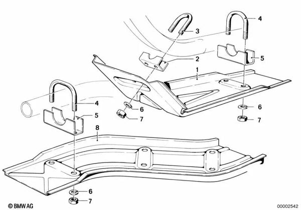 Percha para BMW Serie 3 E21 (OEM 18211245834). Original BMW.