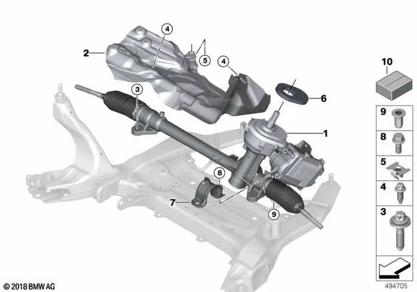 Tornillo ASA autorroscante para BMW Serie 1 F40, F52, Serie 2 F44, F45, F46, U06, X1 F48, F49, U11, U12, X2 F39 (OEM 34216858058). Original BMW