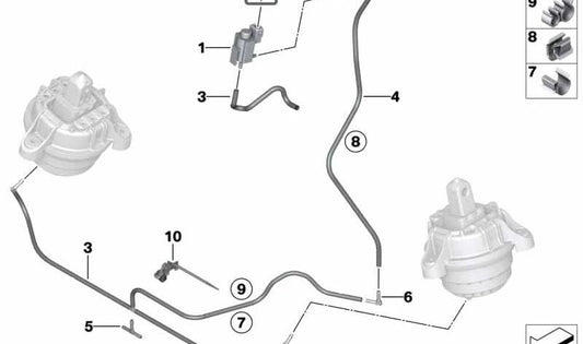 Cable clip for BMW F30, F31, F34, F32, F33, F36, F25, F26 (OEM 22116793776). Genuine BMW