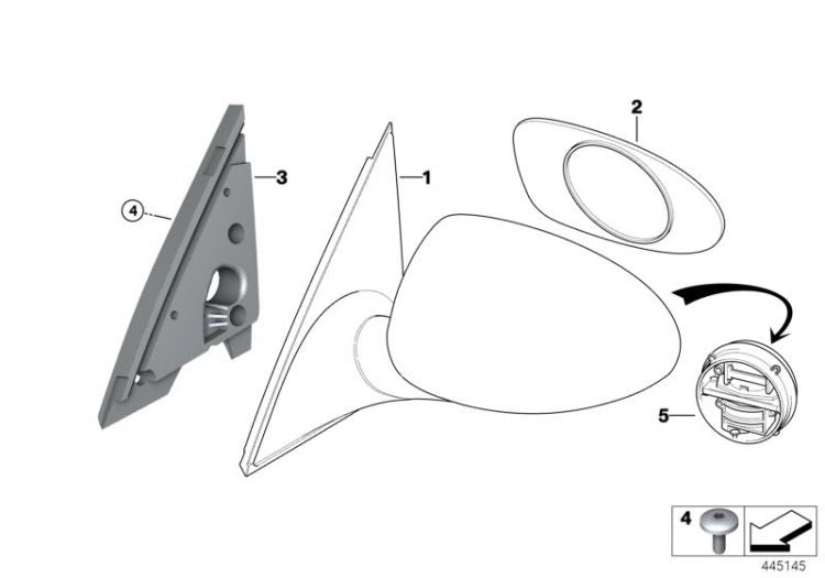 Espejo Exterior Calefactable Imprimadopara Bmw M5 Berlina E39. Original Recambios