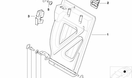 Torxschraube mit Flügel für BMW E81, E82, E87N, F20, F21, E46, E90, E92, F31, F34, F36, E60, E61, F07, F10, F11, F90, G30, G38, F06, E83, F25, F25, F26, E70, F15, F85, E71, F16 und für Mini F54, F55, F56, F57 (OEM 07147124309). Original BMW.