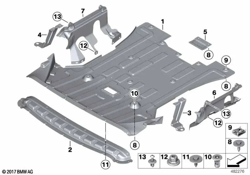 Left bracket for BMW F25, F26 (OEM 51757213677). Original BMW.