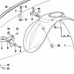 Cubierta interior del paso de rueda delantero izquierdo OEM 51712290053 para BMW Z1. Original BMW.