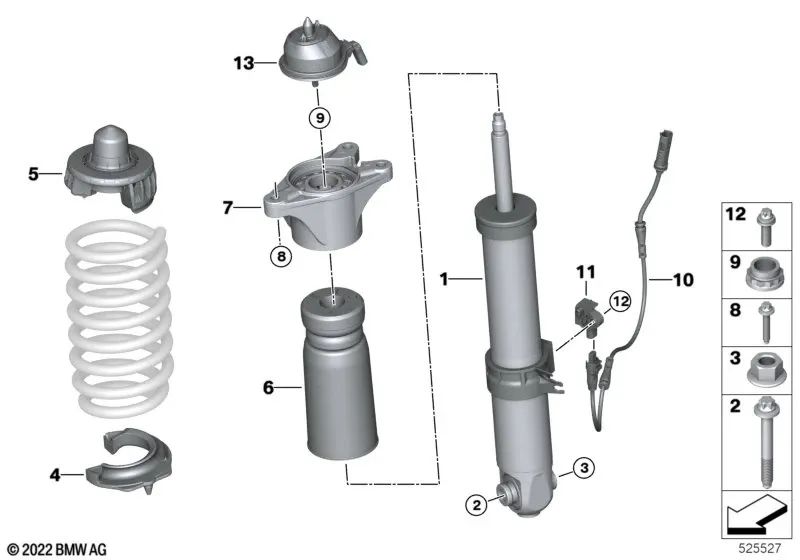 Tuerca de Dodecágono para BMW F87N, G87, F80, F80N, G80, G81, F82, F82N, F83, F83N, G82, G83, F97, F97N (OEM 33527850600). Original BMW