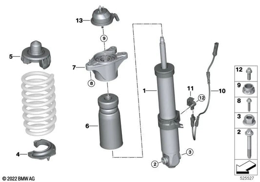 Rear Right EDC Shock Absorber for BMW G87 2 Series, G80, G81 3 Series (OEM 33508091384). Original BMW