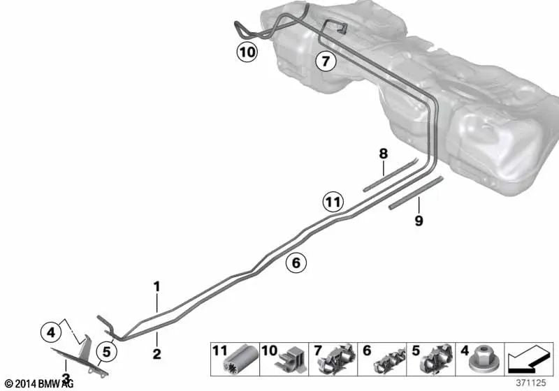 Schutzhülle für BMW 3er F30, F31, F34, F80, 4er F32, F33, F36, F82, F83 (OEM 16127318361). Original BMW.