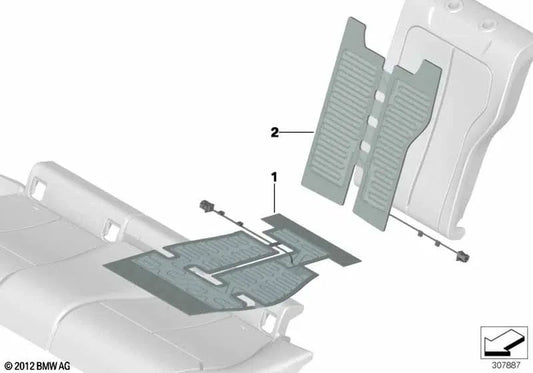 Sitzheizungselement links für BMW F80, F80N (OEM 52208058111). Original BMW