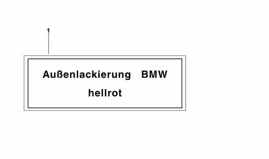 Cartel de advertencia para BMW Serie 3 E21, E30 Serie 5 E12, E28 Serie 6 E24 Serie 7 E23 (OEM 51141867550). Original BMW.