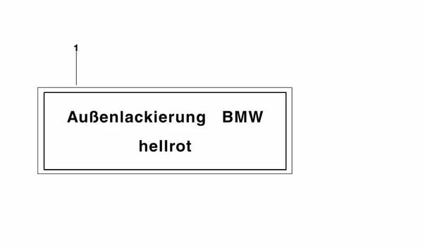 Cartel indicador para BMW Serie 3 E21, Serie 5 E28, Serie 6 E24, Serie 7 E23, E32 (OEM 51142121155). Original BMW