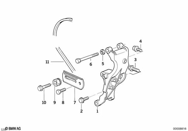 Correa trapezoidal para BMW E34 (OEM 11721312977). Original BMW