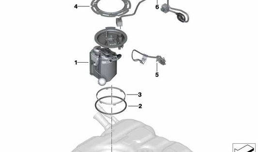 Cable adaptador para BMW Serie 5 G30, G38, Serie 7 G11, G12 (OEM 16119456594). Original BMW