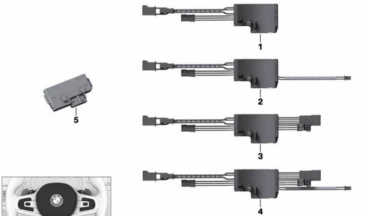 Steering Wheel Electronics Control Unit for BMW G87, G80, G81, F90, F91, F92, F97, F98, F95, F96 (OEM 61317857780). Original BMW