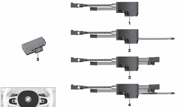 Unidad de Control de Electrónica de Volante para BMW G87, G80, G81, F90, F91, F92, F97, F98, F95, F96 (OEM 61317857780). Original BMW