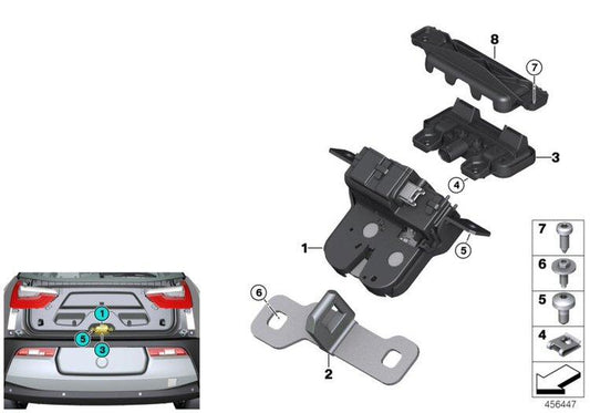 Cerradura De Tapa Maletero Original Bmw Para Serie 1 F20 F21. Original Recambios