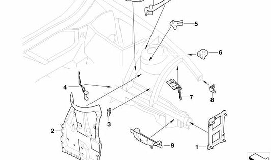 Supporto per tubo del freno OEM 41117064490 per BMW E85, E86. BMW originale.