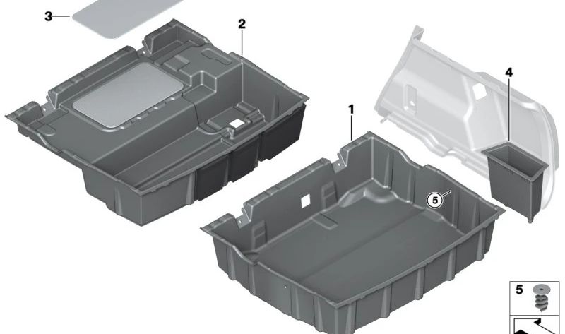 OEM -Speichertablett 51477331419 für BMW F48, F49. Original BMW.