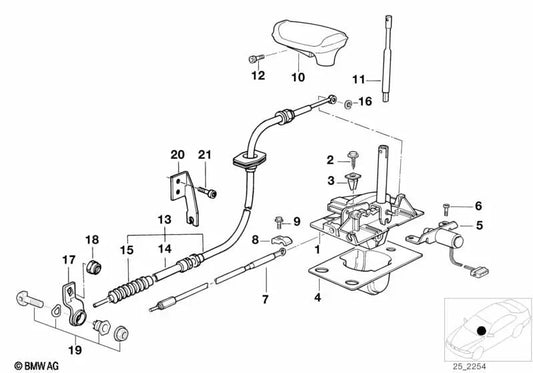 Manga pour BMW E36, E34 (OEM 25161216821). BMW d'origine.