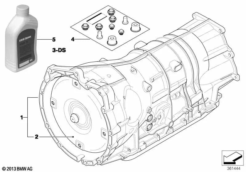 Convertidor de Par para BMW E90, E91, E92, E93, E60, E61, E63, E64, E83, E70, E71 (OEM 24407585539). Original BMW