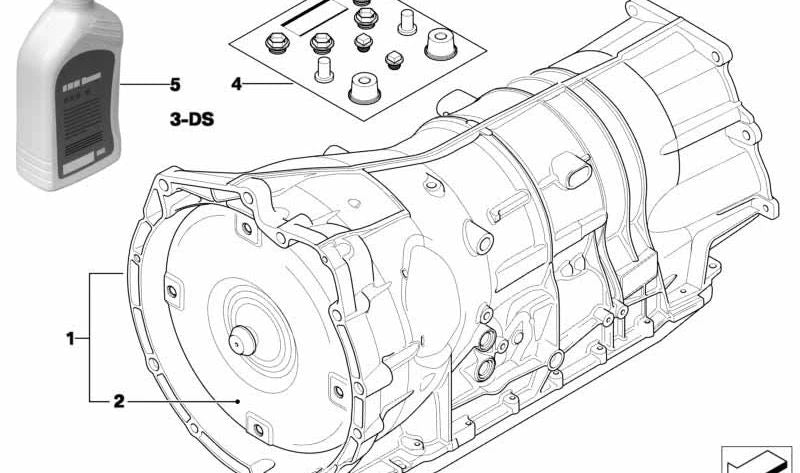 Convertidor de par OEM 24407559124 para BMW E60, E61, E65, E53. Original BMW