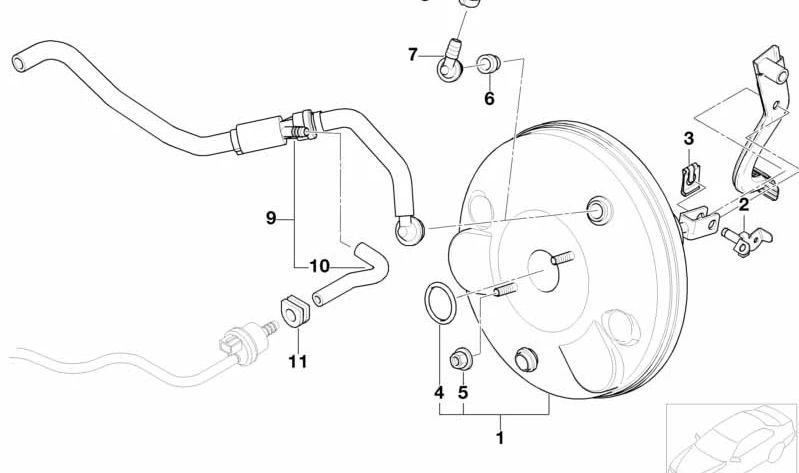 Bomba de chorro con tuberías para BMW (OEM 11617831473). Original BMW