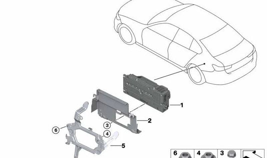 Soporte Amplificador para BMW Serie 3 G20, G21 (OEM 65159865516). Original BMW