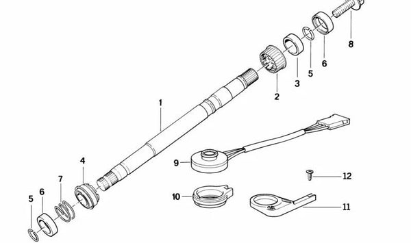 Sensor de ángulo de dirección para BMW E32, E31 (OEM 32311161536). Original BMW