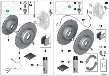 Sensor De Desgaste Pastillas Freno Trasero Para Bmw F20 F30 F21 F31 F34 F32 F22 F33 F36 F23 F82 F83.