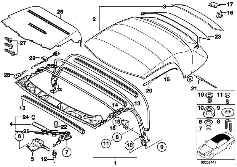 Cierre Anclaje Capota Negro Para Bmw E36 Z3 . Original Recambios