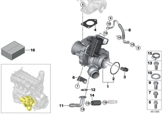 Turbocompresor Rp Para Bmw E90 E91 E92 E93 F10 F11 F25 E84 F30 F07 F31 F20 F21 F34 F32 F22. Original