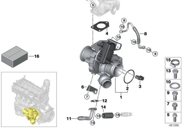 Turbocompresor Rp Para Bmw E90 E91 E92 E93 F10 F11 F25 E84 F30 F07 F31 F20 F21 F34 F32 F22. Original