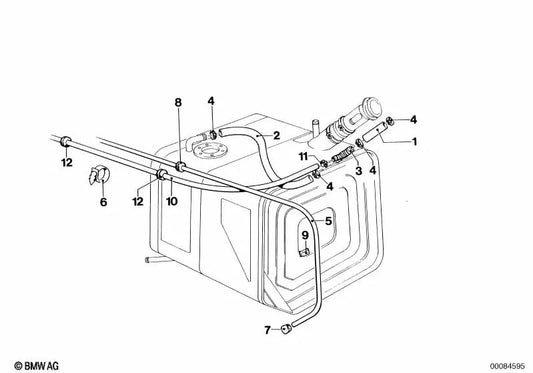 Manguera para BMW E46, F30, F80 (OEM 16121121092). Original BMW.