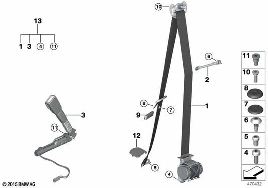 Front left belt for BMW F22, F32, F82 (OEM 72117284485). Original BMW.