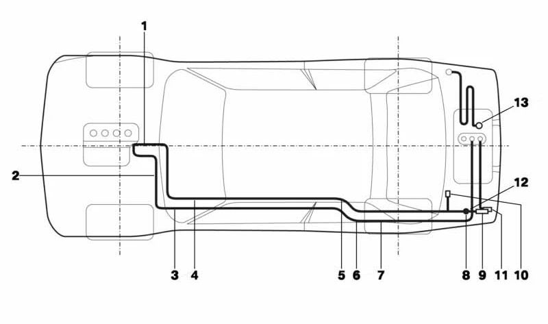 Tubo de retorno de combustível para BMW 3 E30 Series (OEM 16121177372). BMW original