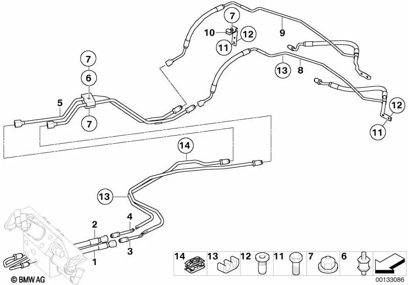 Conducción de presión del bloque de válvulas para BMW E60, E60N, E61, E61N, E63, E63N (OEM 37136761191). Original BMW.