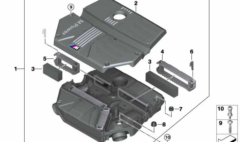 OEM fixing support 13718053382 for BMW F97, F98. Original BMW.