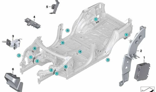 Soporte para BMW X5 E70, E70N Serie X6 E71 (OEM 61139118084). Original BMW