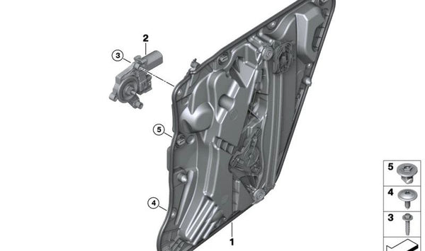 Motor de elevalunas derecho para BMW Serie 2 U06, X1 U11, U12 (OEM 67625A18F14). Original BMW.