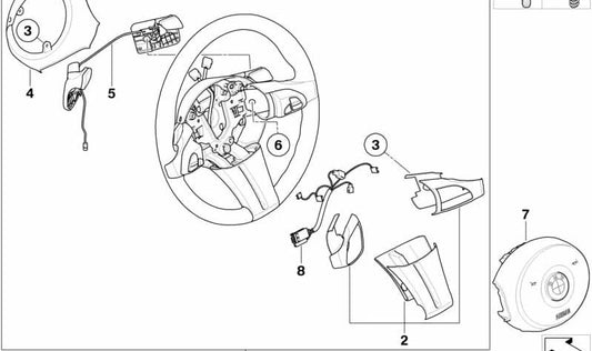 Palanca de cambio con levas OEM 61316926213 para BMW E85, E86. Original BMW.