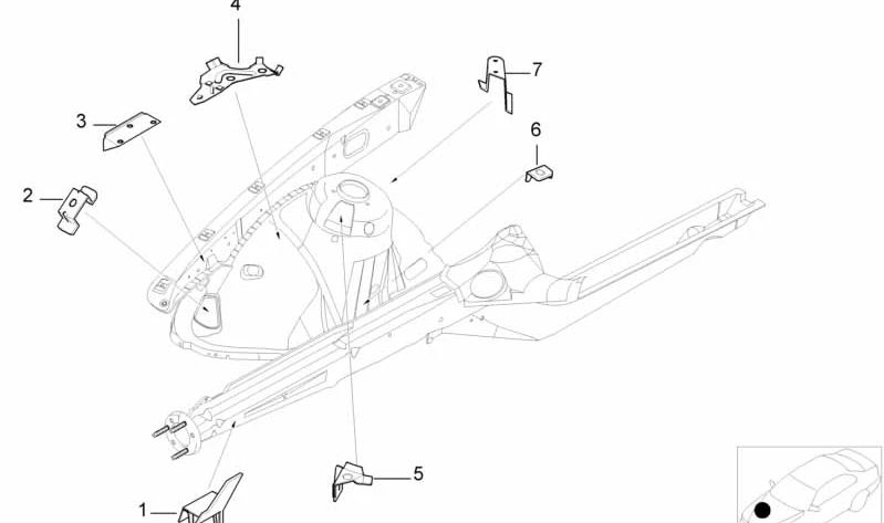 Soporte ABS/Agd/Botella secadora para BMW E39 (OEM 41148168897). Original BMW