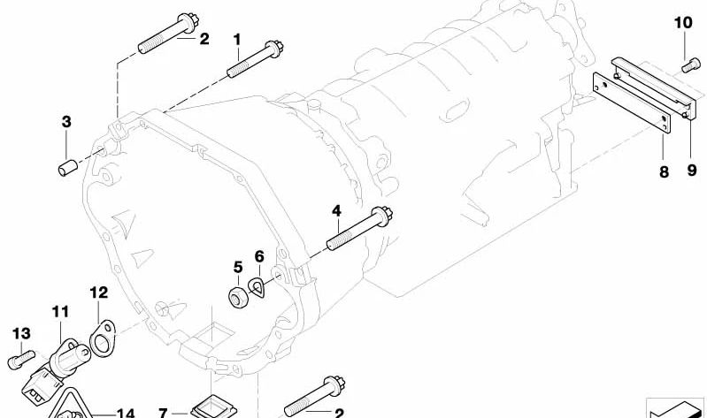 Goma de amortiguación para BMW Serie 5 E39, Serie 7 E38 (OEM 24501422965). Original BMW.