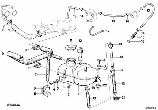 Tubo para BMW E12, E24, E23 (OEM 11531266478). Original BMW.