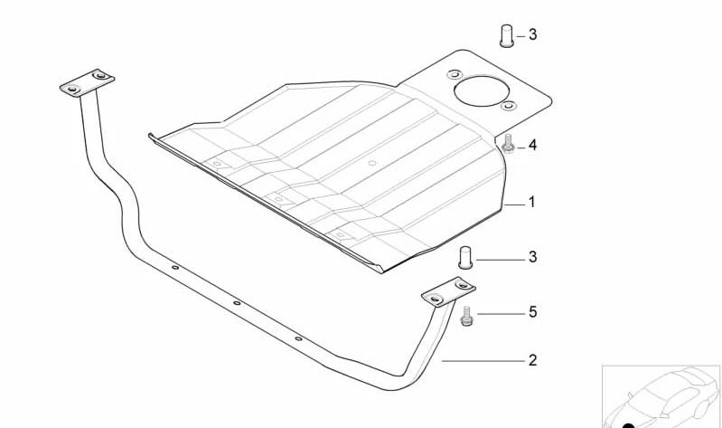 Protector inferior del conjunto delantero para BMW Serie 7 E38 (OEM 51718190402). Original BMW