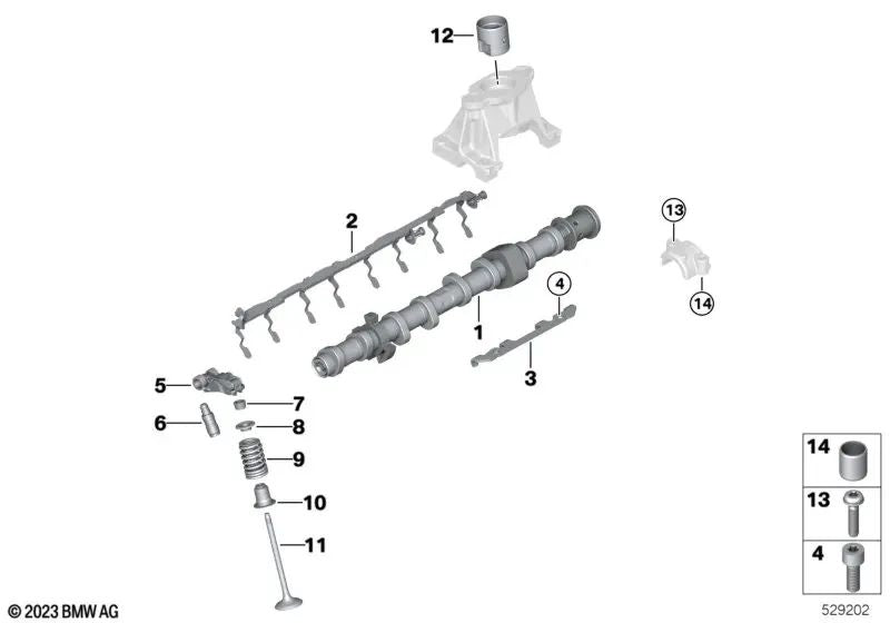 Kit de reparación de sellos de vástago de válvula para BMW Serie 1 F20, F21, F52, Serie 2 F22, F23, F45, F46, Serie 3 F30, F31, F34, F35, Serie 4 F32, F33, F36, Serie 5 F07N, F10, F11, F18, G60, G68, i I12, X1 E84, F48, F49, X2 F39, X3 F25, X4 F26, X5 F15