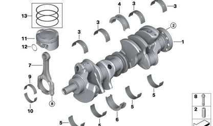 Kit de reparación de anillos de pistón para BMW Serie 5 F90, G30, G31N, Serie 7 G11, G12, Serie 8 G14, G15, G16, X5, X6, X7 (OEM 11258485797). Original BMW.